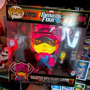 Funko Blacklight Galactus with silver surfer 10” exclusive